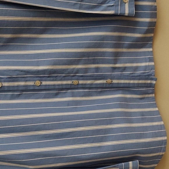 J JILL One Pocket Button Down Striped Cotton Long Sleeve Shirt - Picture 7 of 11